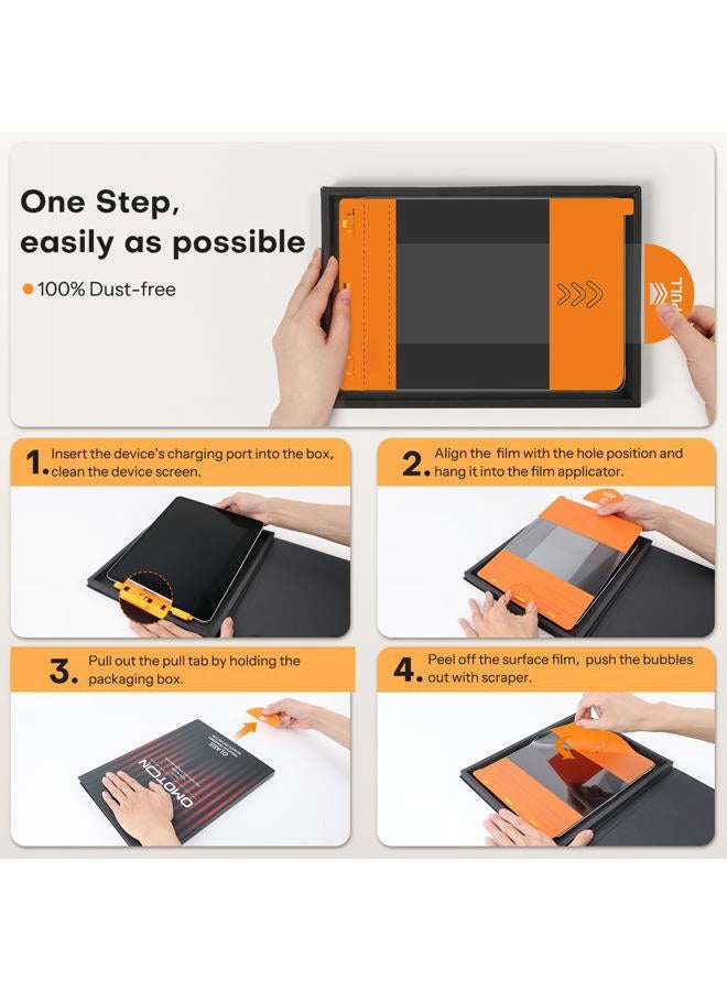 OMOTON PAPERSENSE Matte Screen Protector for iPad 9/8/7th Gen (10.2 Inch, 2021/2022/2019, Matte Layer Glass with Easy Dust-free Installation Tray, Apple Pencil Support, Anti-glare, 2 Pack - Image 4