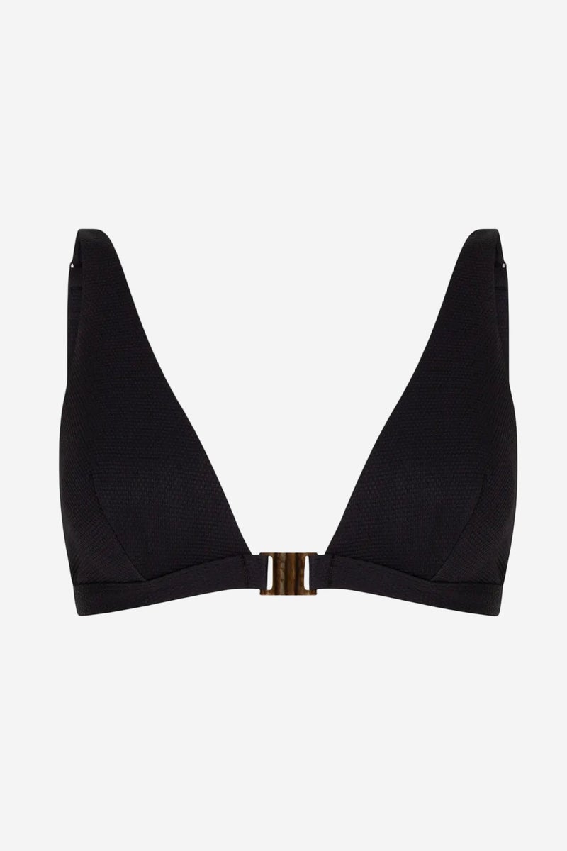 PENTI Maya Deep V-Neck Accessory Detail Bikini Top - Image 4