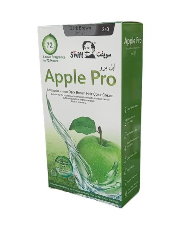 سويفت كريم صبغة الشعر بني غامق خالي من الأمونيا 3/0 - Image 1