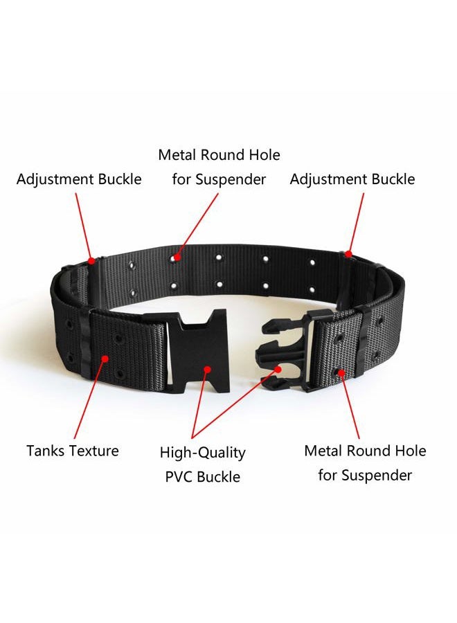 UltraKey Tactical Belt, Adjustable Security Military Heavy Duty Rescue Belt for Outdoor Sports and Hunting, Blackv3, Adjustable - Image 2