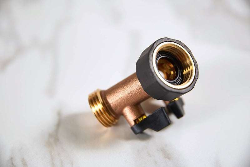 Orbit Brass Dual-Outlet Garden Hose Faucet Adapter with Flow Control - Image 5