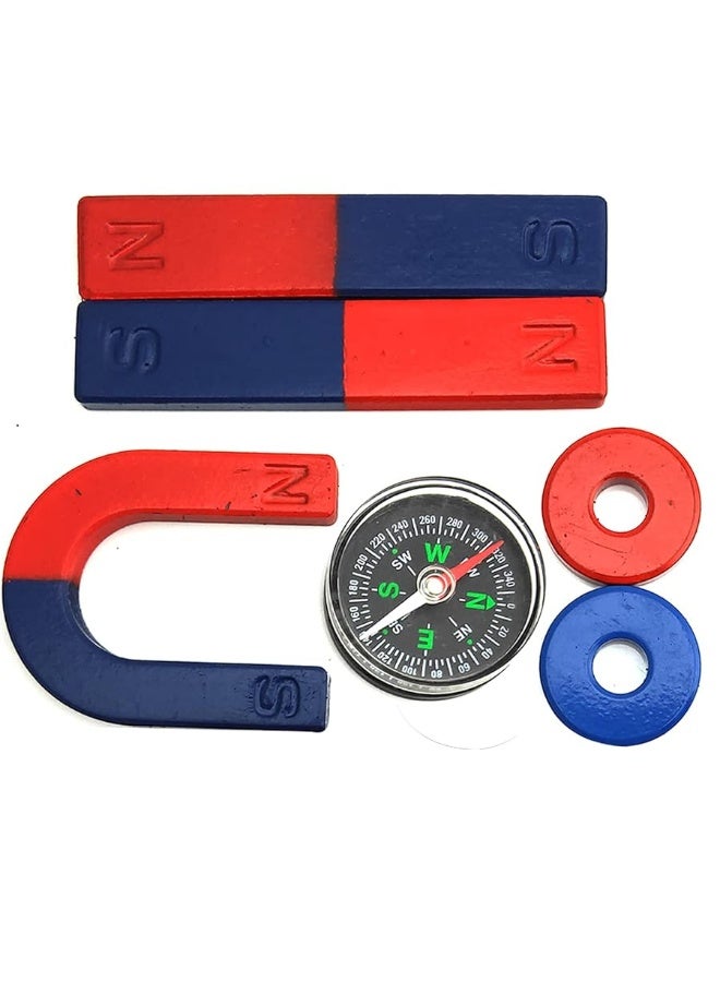 EUDAX Physics Science Magnets Kit for Education Science Experiment Tools Icluding Bar/Ring/Horseshoe/Compass Magnets - Image 5