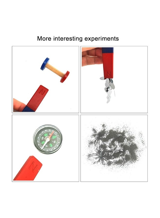 EUDAX Physics Science Magnets Kit for Education Science Experiment Tools Icluding Bar/Ring/Horseshoe/Compass Magnets - Image 4