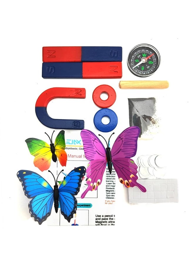 EUDAX Physics Science Magnets Kit for Education Science Experiment Tools Icluding Bar/Ring/Horseshoe/Compass Magnets - Image 2