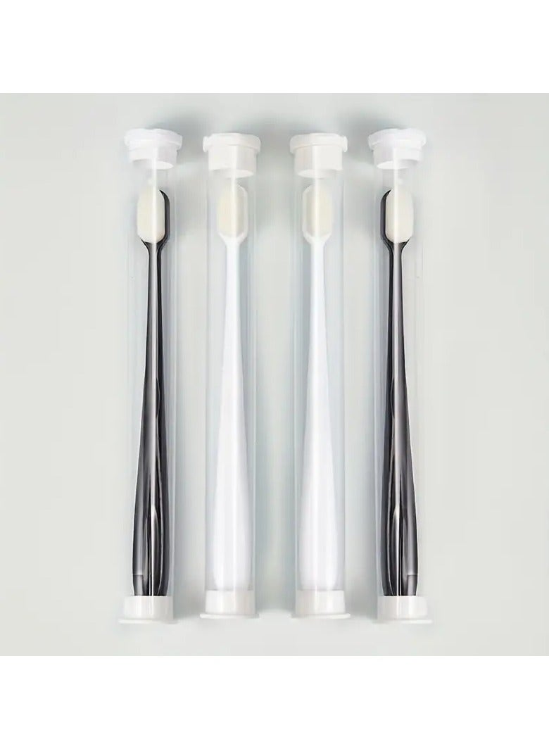 أوريتي قطعتان من فرشاة أسنان نانو فائقة النعومة، فرشاة أسنان فائقة النعومة، فرشاة أسنان يدوية بشعيرات فائقة النعومة للأسنان واللثة الحساسة، لتنظيف عميق للعناية بالفم في المنزل للبالغين في الحياة اليومية - Image 3