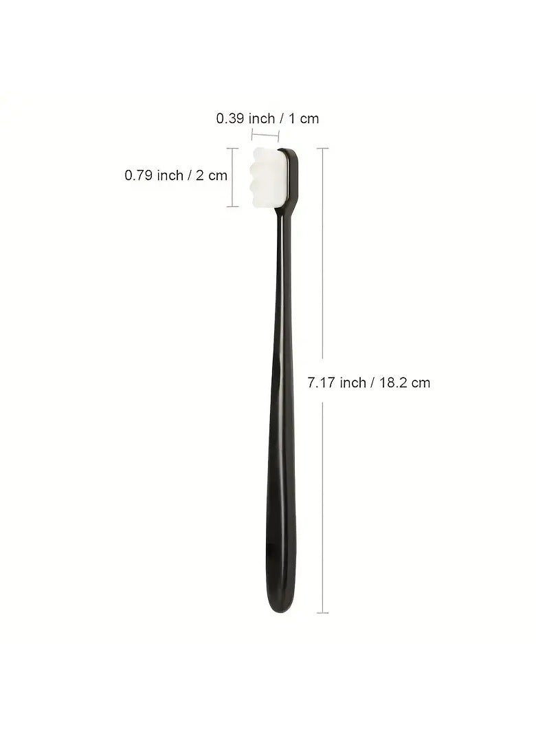 أوريتي قطعتان من فرشاة أسنان نانو فائقة النعومة، فرشاة أسنان فائقة النعومة، فرشاة أسنان يدوية بشعيرات فائقة النعومة للأسنان واللثة الحساسة، لتنظيف عميق للعناية بالفم في المنزل للبالغين في الحياة اليومية - Image 2