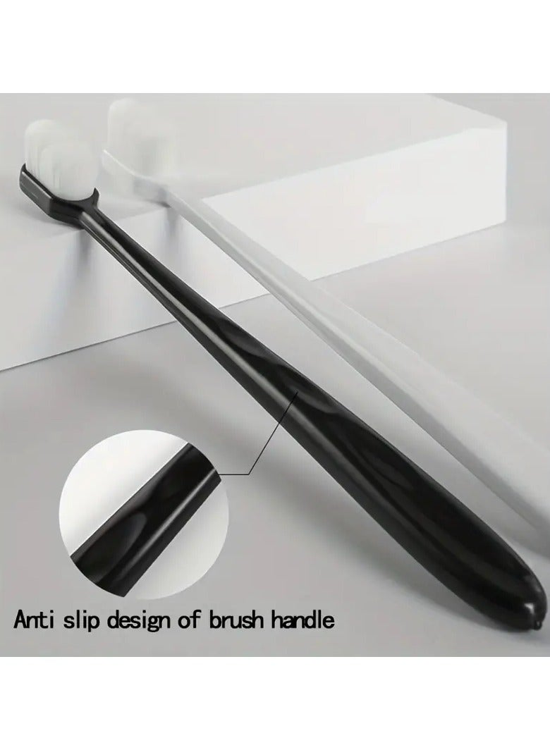 أوريتي قطعتان من فرشاة أسنان نانو فائقة النعومة، فرشاة أسنان فائقة النعومة، فرشاة أسنان يدوية بشعيرات فائقة النعومة للأسنان واللثة الحساسة، لتنظيف عميق للعناية بالفم في المنزل للبالغين في الحياة اليومية - Image 5