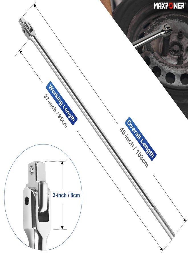 MAXPOWER 40 inch x 3/4" Drive Breaker Bar - Image 2
