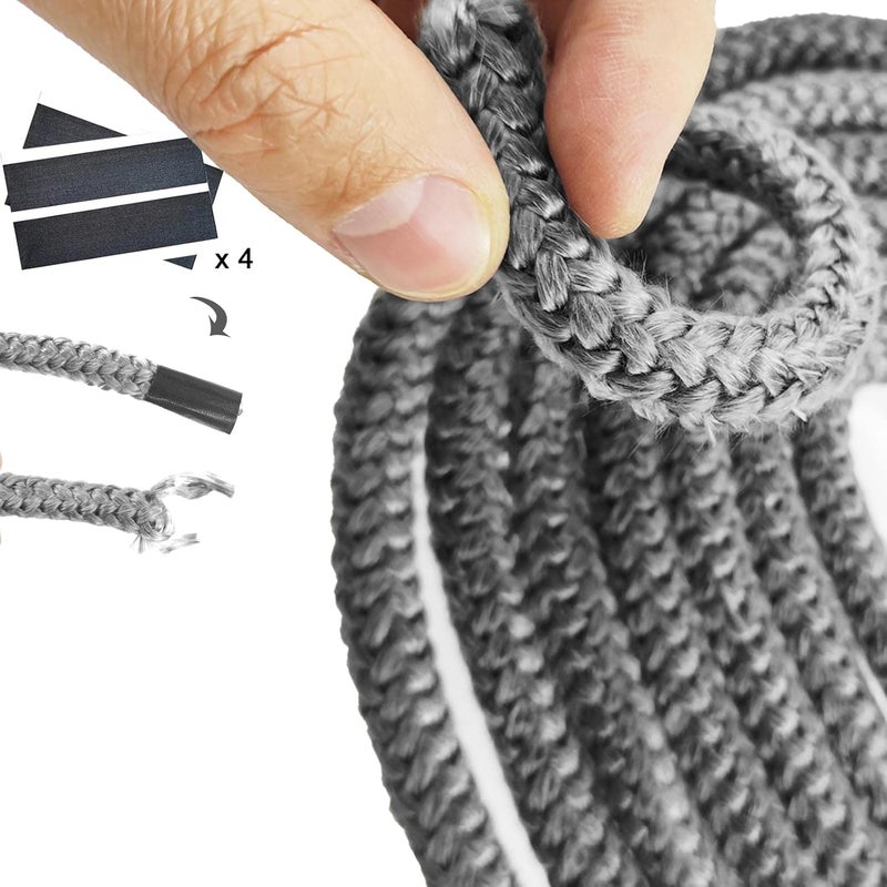 LANUCN Wood Stove Door Gasket Rope, High Temperature Seal Replacement kit for Fireplace, Oven, Pellet Stove, Central Boiler (1/2" x 98" Rope) - Image 3