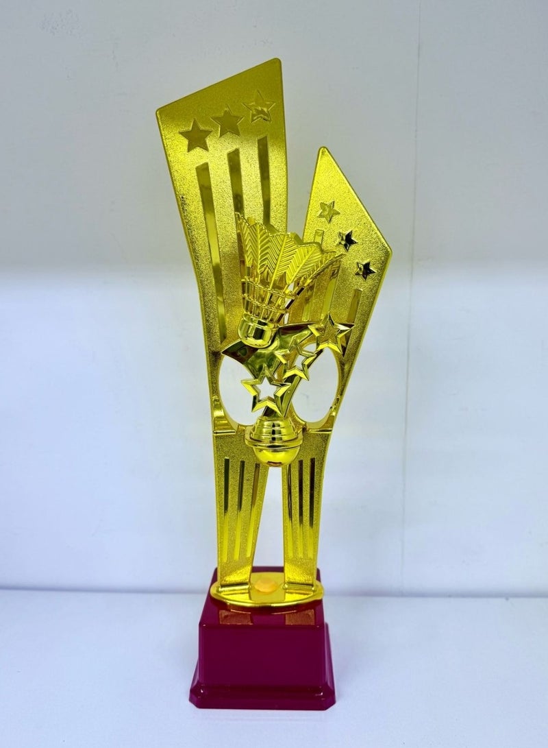 Badminton Trophy – Award with Shuttlecock Design | Sports Trophy for Tournaments & Competitions - Image 2