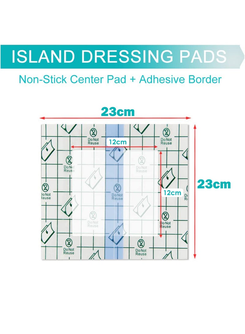 10pcs Waterproof Ostomy Bag Shower Cover with Non Sticky Pad, Stoma Bath Protector, Colostomy Ilostomy Urlostomy Pouch Shower Guard Shield Film, PD Dialysis Catheter Peritoneal Dialysis PICC Line Chest Shower Protector Adhesive Bandage Dressing Accessories - Image 2