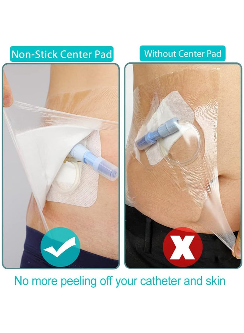 10pcs Waterproof Ostomy Bag Shower Cover with Non Sticky Pad, Stoma Bath Protector, Colostomy Ilostomy Urlostomy Pouch Shower Guard Shield Film, PD Dialysis Catheter Peritoneal Dialysis PICC Line Chest Shower Protector Adhesive Bandage Dressing Accessories - Image 5
