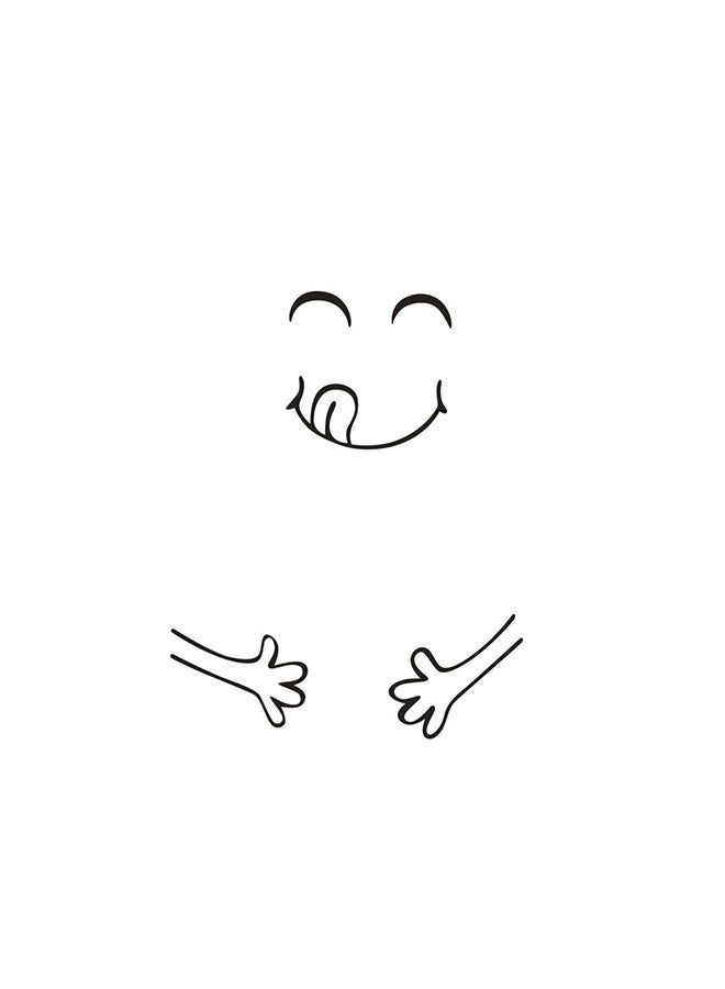 Cute Delicious Face Fridge Wall Vinyl Sticker Multicolour Smile Fridge Stickers, Cute Refrigerator Decal Smiling Face Stickers, Adhesive Vinyl Stickers on Freezer, Kitchen Wall Inside House - Image 3