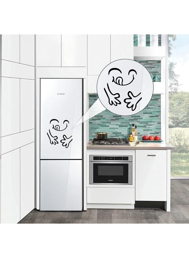 Cute Delicious Face Fridge Wall Vinyl Sticker Multicolour Smile Fridge Stickers, Cute Refrigerator Decal Smiling Face Stickers, Adhesive Vinyl Stickers on Freezer, Kitchen Wall Inside House - Image 4