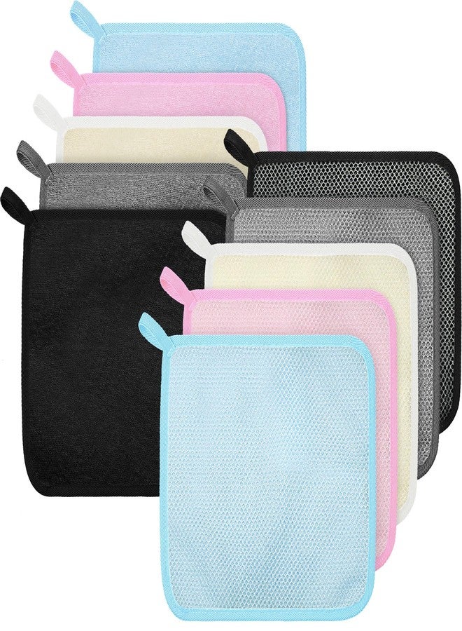 تودومرو 10 قطع من مناشف التقشير ذات الوجهين للرجال والنساء (10.2 × 8.7 بوصة، متعددة الألوان) - Image 1