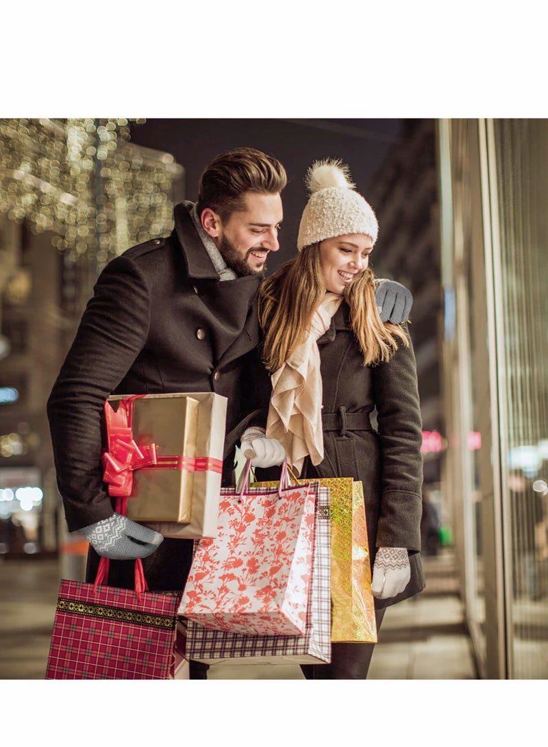 SYOSI 2 Pair Women Touch Screen Gloves Stretch Knitted Warm Mitten Winter Thermal Ladies Gloves Smartphones Texting Gloves One Size - Image 3