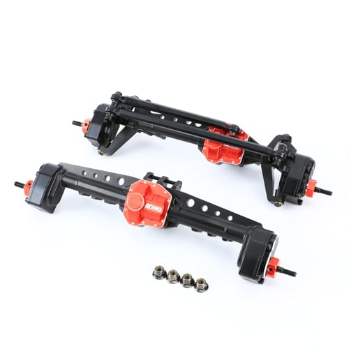 RCAWD SCX10 III Portal Axle Set Upgrades ONLY for Base Camp JLU Wrangler JT Gladiator1982 K10 110AXI03030AXI03027AXI03007AXI03003AXI03006B AXI03029 Black - Image 1