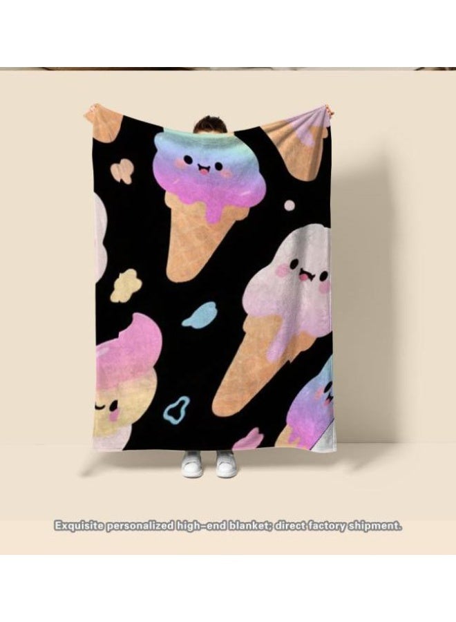 عام بطانية رقيقة من الفانيلا (حرارة ومريحة، ومناسبة للنوم واستخدام اللعبة والغبار والرمل) 150 سم * 200 سم - 596 - Image 1