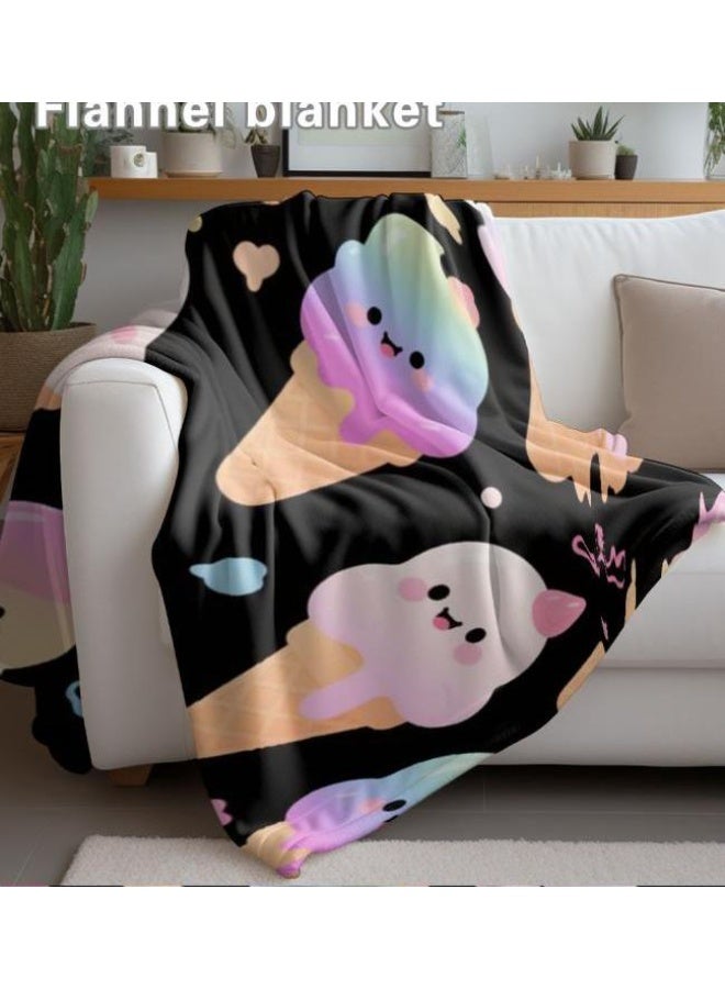 عام بطانية رقيقة من الفانيلا (حرارة ومريحة، ومناسبة للنوم واستخدام اللعبة والغبار والرمل) 150 سم * 200 سم - 596 - Image 4