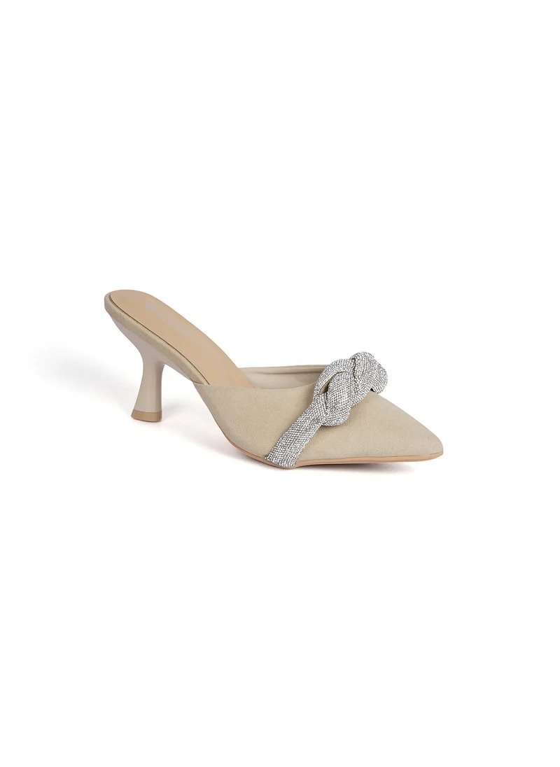 كيوبل Womens pointed stiletto heeled mule