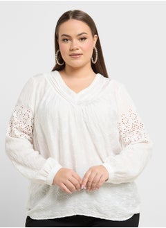 Vero Moda Curve V Neck Knitted Top  - Image 1