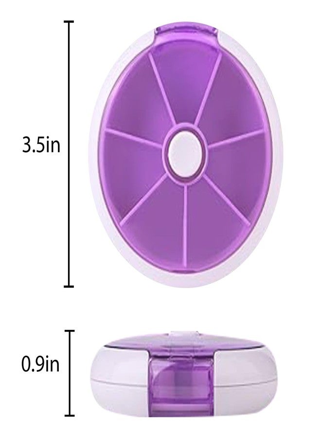 INVODA Pill Cases Weekly INVODA Pill Organizer 7 Day 3 Times Medicine Pill Dispenser Push Button Rotate Pill Planner with 7 Compartments - Image 2