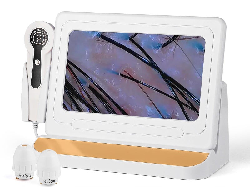 foreverlily 11 Inch HD Screen Scalp Analysis Machine with 50x/200x Lenses, Hair Scalp Analyzer & Microscope for Skin and Hair Follicle, No App Required, for Home & Salon Use - Image 1