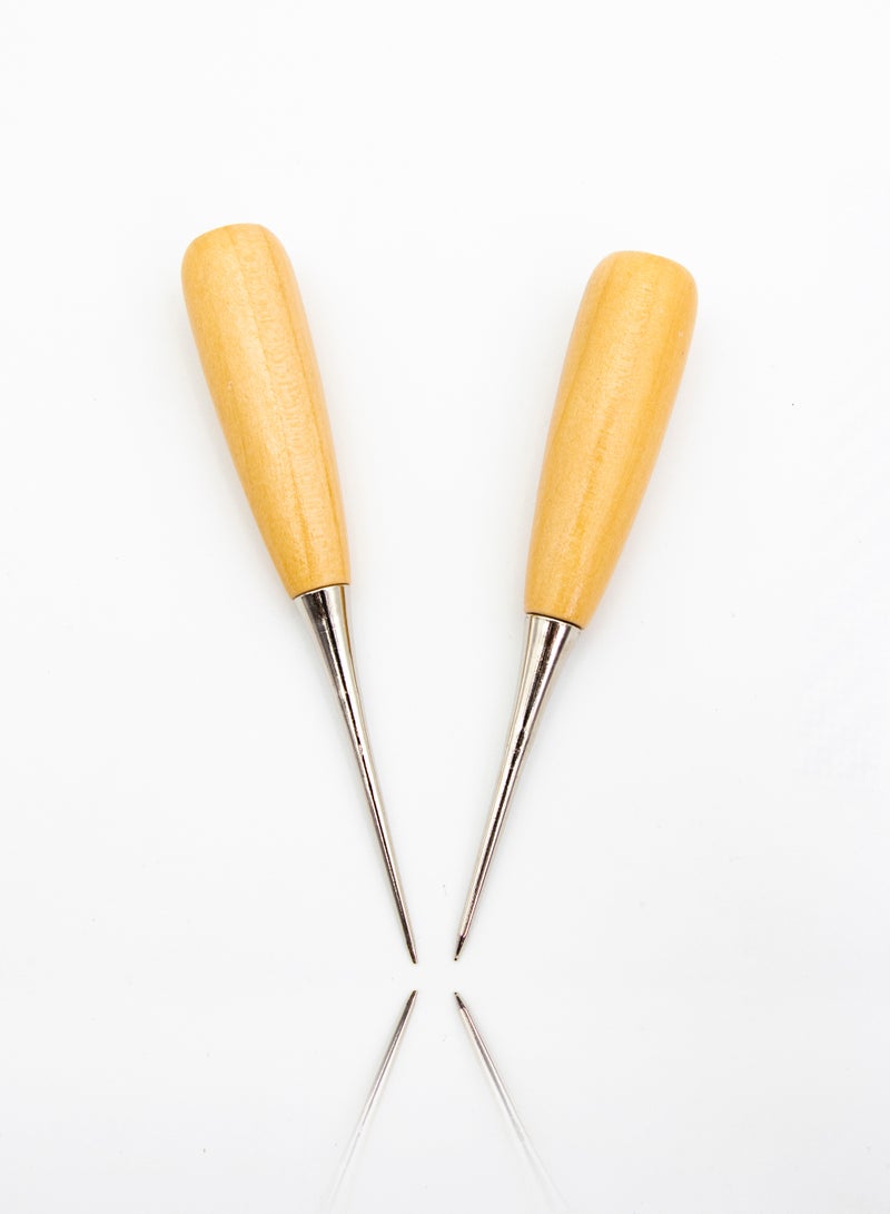 6 Pieces Canvas Leather Sewing Needle with Hardwood Handle - Image 1