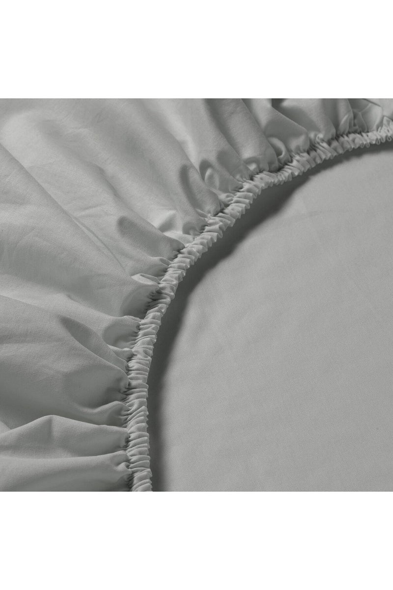 Fitted sheet, light grey, 160 x 200 cm - Image 5