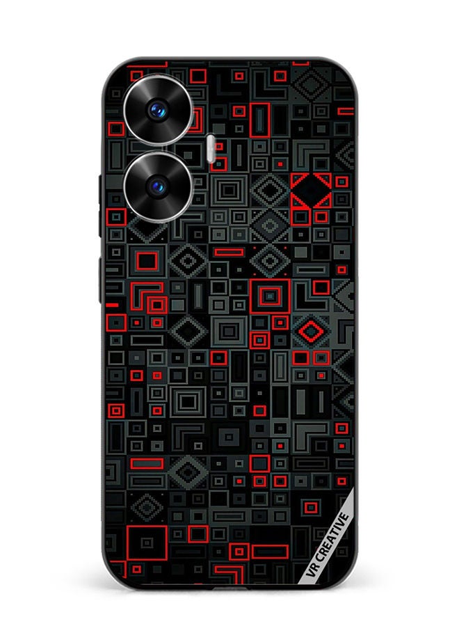 VR CREATIVE Protective Case Cover For Realme C55 Abstract Design Multicolour - Image 1