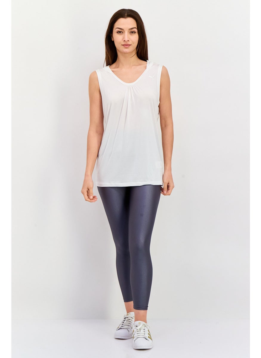 PUMA Women Sportswear Fit Sleeveless Hooded Outdoor Top, White  - Image 3