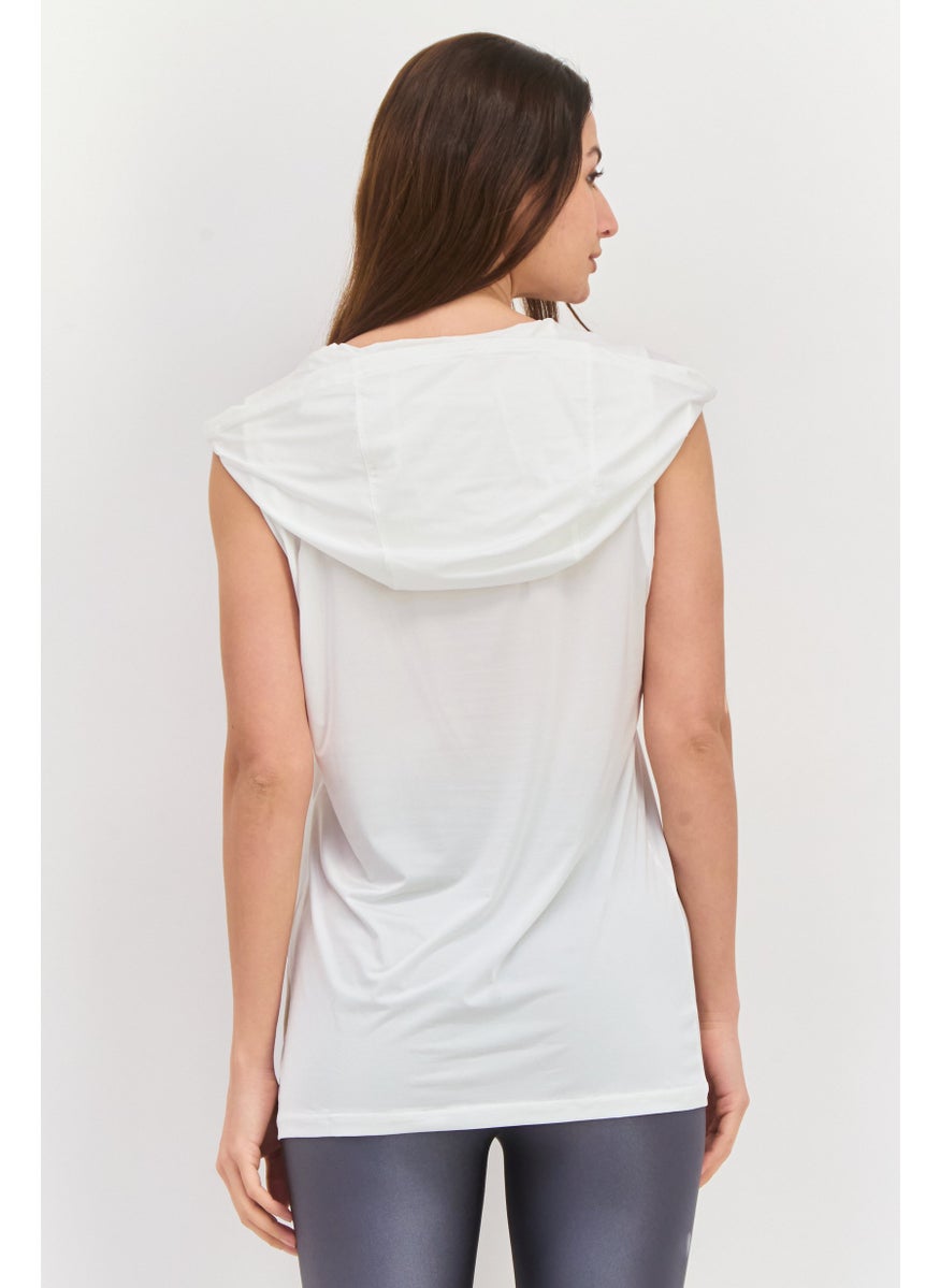 PUMA Women Sportswear Fit Sleeveless Hooded Outdoor Top, White  - Image 4