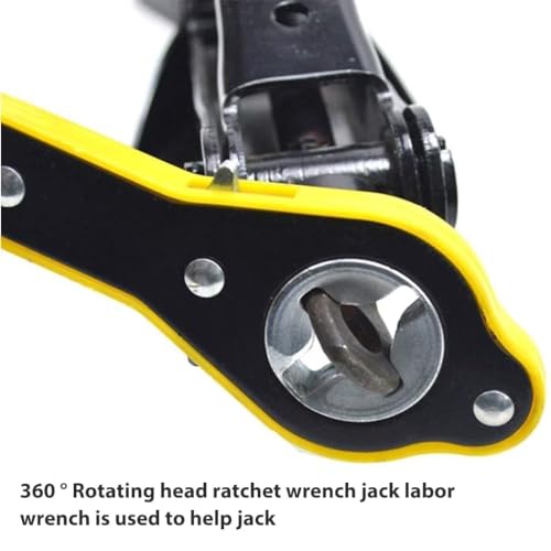 JB Export High-Leverage Car Jack Wrench - Heavy-Duty Universal Lug Nut Wrench for Vehicle Maintenance 360 forward and reverse knob Labor-Saving designScissor Jack Lift Speed Handle Tool Jack - Image 4