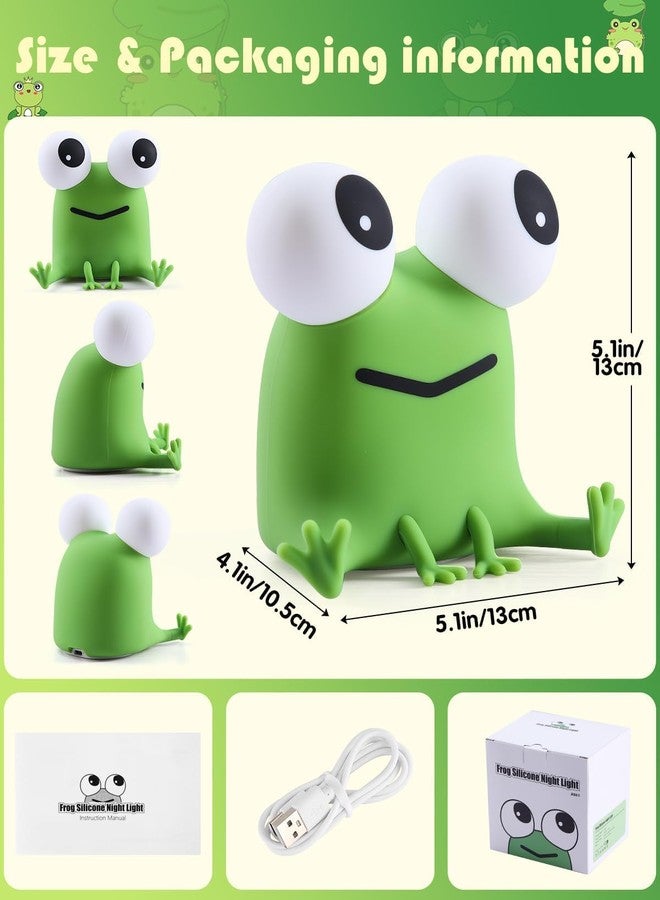 Spindoo Silicone Night Lamp for Kids & Adults | Cute Squeezable Wizard Night Light with 3 Brightness Levels & 30-Min Timer | USB Rechargeable Soft Silicone Breastfeeding & Bedroom (Frog) - Image 3