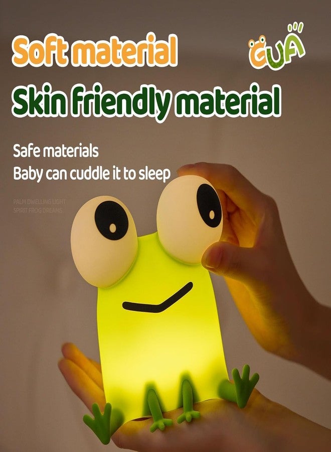 Spindoo Silicone Night Lamp for Kids & Adults | Cute Squeezable Wizard Night Light with 3 Brightness Levels & 30-Min Timer | USB Rechargeable Soft Silicone Breastfeeding & Bedroom (Frog) - Image 5