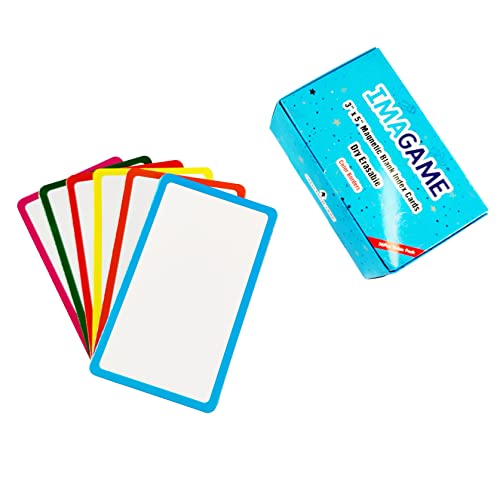 IMAGAME 36 Pack Magnetic Dry Erase Labels - Magnetic Blank Cards with Color Borders, Reusable Magnetic Name Tags - Dry Erase Labels for Home, Office, Classroom - 3 x 5 Inches - Image 5