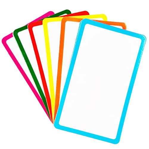 IMAGAME 36 Pack Magnetic Dry Erase Labels - Magnetic Blank Cards with Color Borders, Reusable Magnetic Name Tags - Dry Erase Labels for Home, Office, Classroom - 3 x 5 Inches - Image 4