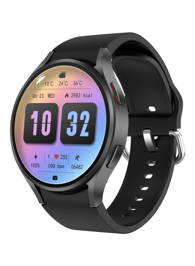 RollsTimi  Men's Smart Watch, 1.40-inch HD Large Color Screen, IP68 Waterproof, Bluetooth calls, Convenient Payment, Fashion Dynamic Island, Voice assistant, GPS Location Tracking, Casual Business Smartwatch, M10 Tape Black - Image 1