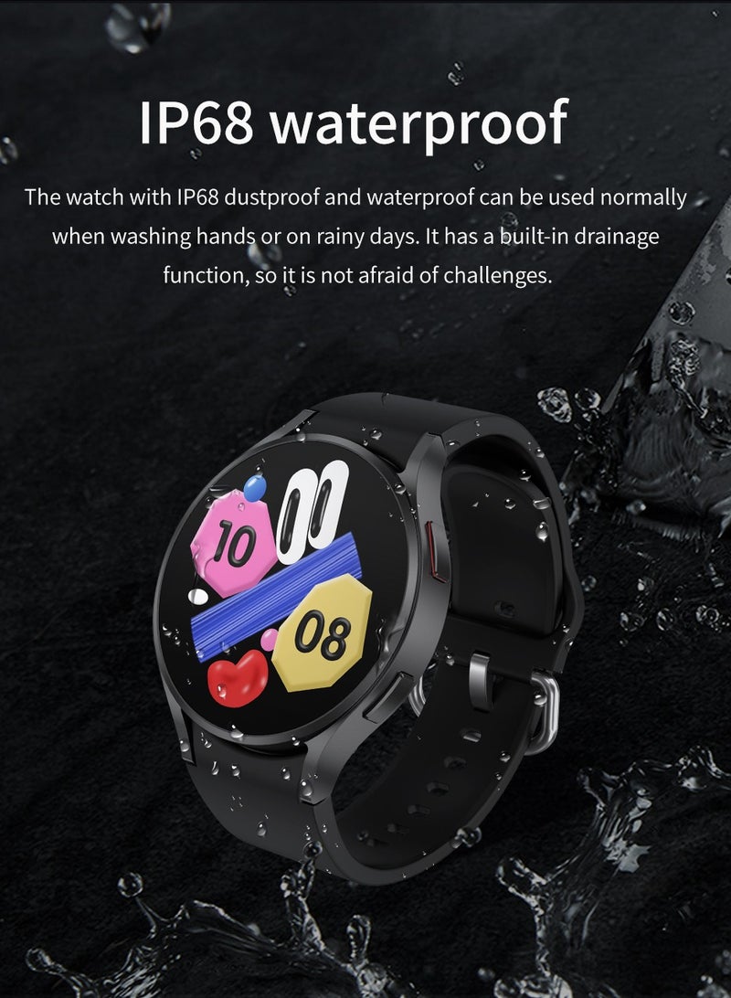 RollsTimi  Men's Smart Watch, 1.40-inch HD Large Color Screen, IP68 Waterproof, Bluetooth calls, Convenient Payment, Fashion Dynamic Island, Voice assistant, GPS Location Tracking, Casual Business Smartwatch, M10 Tape Black - Image 3