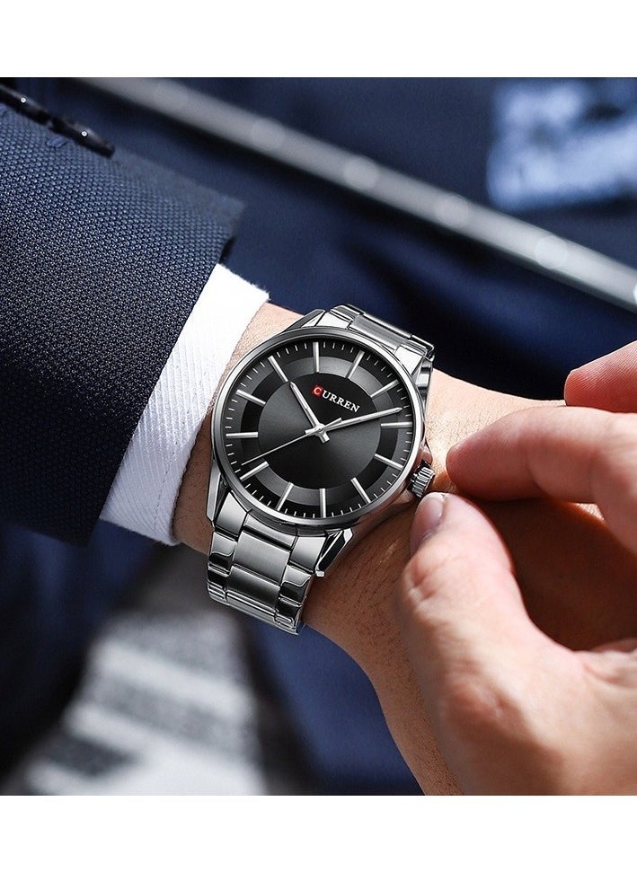 CURREN CURREN 8429 Original Brand Stainless Steel Band Wrist Watch For Men (With Box Free)  - Image 3