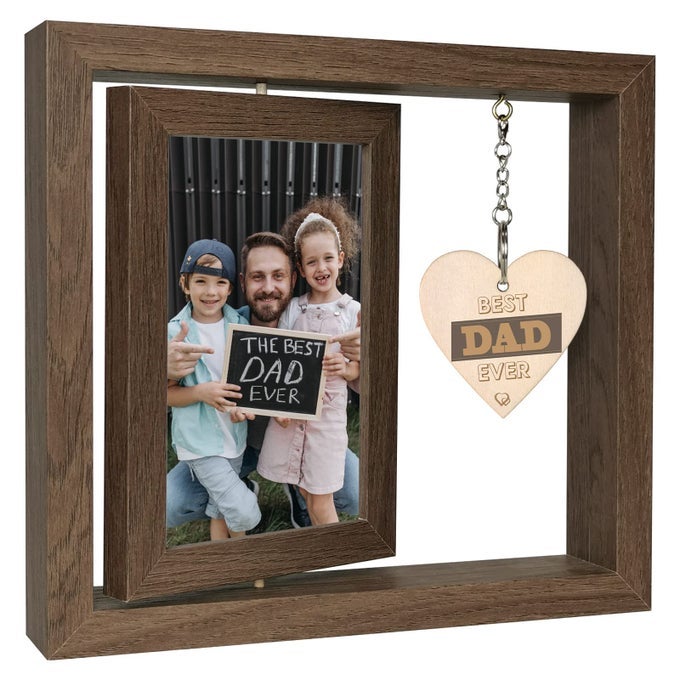 BEST DAD EVER PICTURE FRAME GIFTS FROM DAUGHTER SON BIRTHDAY FATHERS DAY GIFTS FOR DAD WHO WANT NOTHING DISPLAY TWO 4X6
