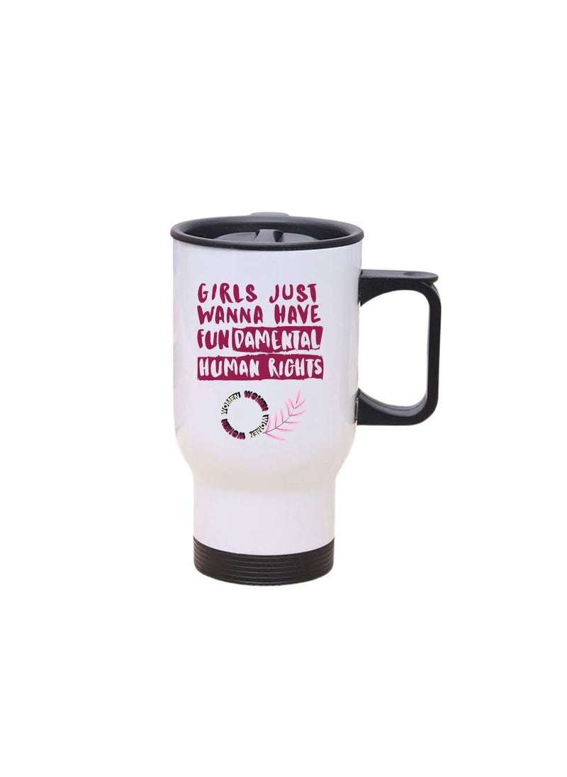 PRINTSHOP4ME International Womens Day Travel Mug–Insulated Stainless Steel Coffee Mug For Hot&Cold Drinks|Leak-Proof Travel Mug|Road Trips And Celebrate With Style  - Image 1