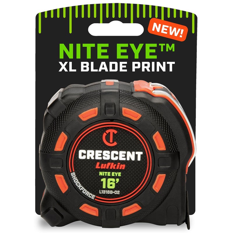Crescent Lufkin 16 Ft. SHOCKFORCE NITE EYE Tape Measure | L1316B-02 - Image 1