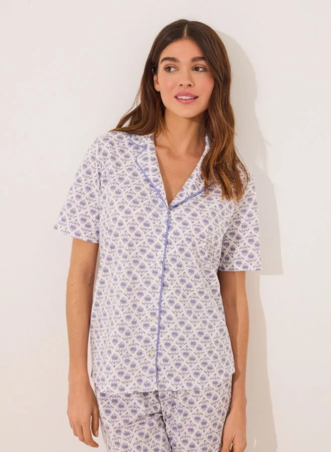 women'secret 100% ivory cotton classic pyjamas