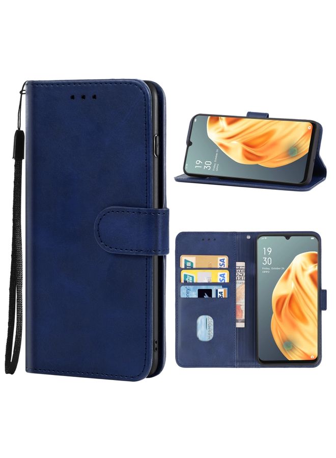 HuHa Case Cover Leather Phone Case For OPPO F15 Blue