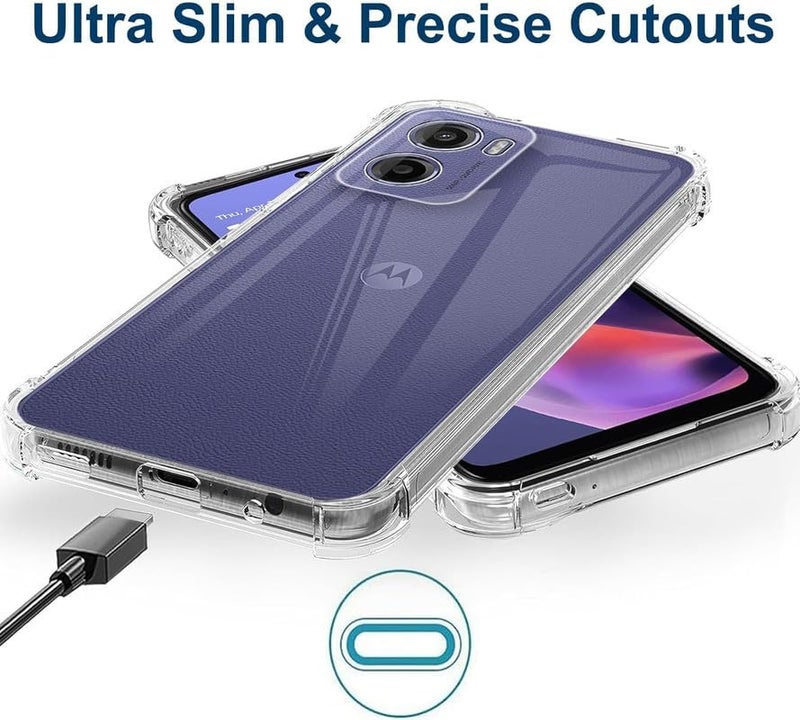 Lustree Back Cover Transparent Case Compatible with Motorola G06 Power| Slim Soft TPU Case, Anti-Scratch Cover with Four-Corner Protection Raised Camera Guard - Image 4