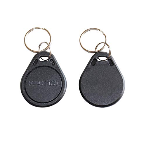 Getmorv 100PCS 125KHz RFID Key Fob Contactless Keyfob Proximity ID Card Token Tag Keypad Card for Door Lock Entry Access Control System Wholesale Read Only (Black) - Image 2