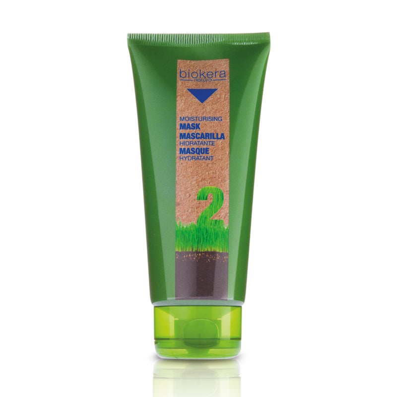 SALERM  Moisturizing Mask Biokera Natura  200 ml  Ideal for Dry or Dehydrated Hair  with Wheat Germ Oil  Deep Hydration  Smoother and Shinier Hair