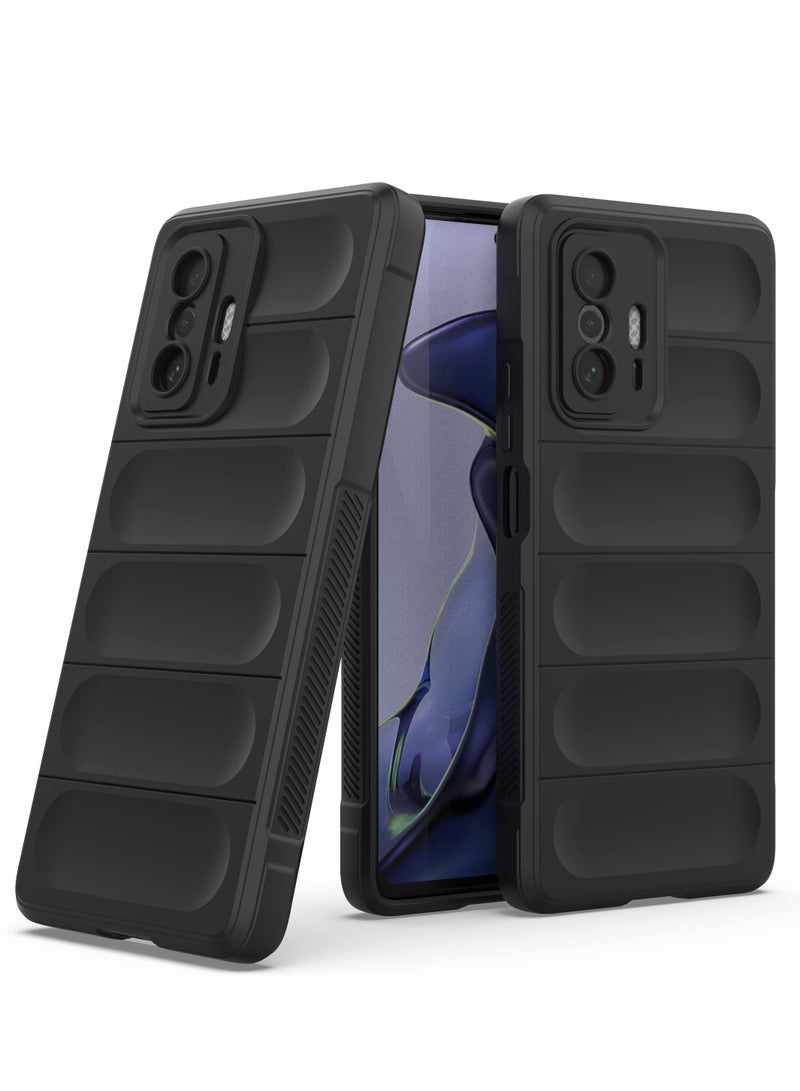 جراب موبايل ماجيك شيلد  سيليكون مضاد للصدمات وحمايه للكاميرا متوافق  Xiaomi 11T / 11T Pro (اسود) - Image 3