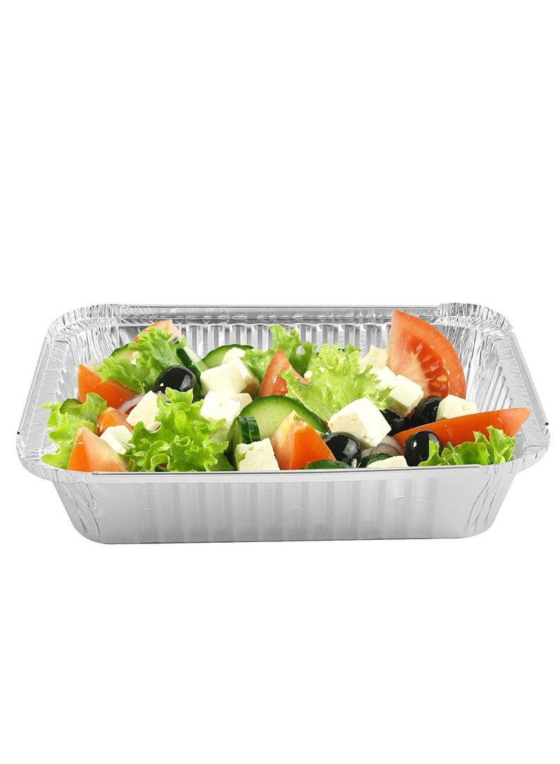 50 Pack Aluminum Foil Pans Container Premium Quality Cooking, Baking, Roasting, & Broiling, Excellent for Takeouts, Meal Prepping - Image 4